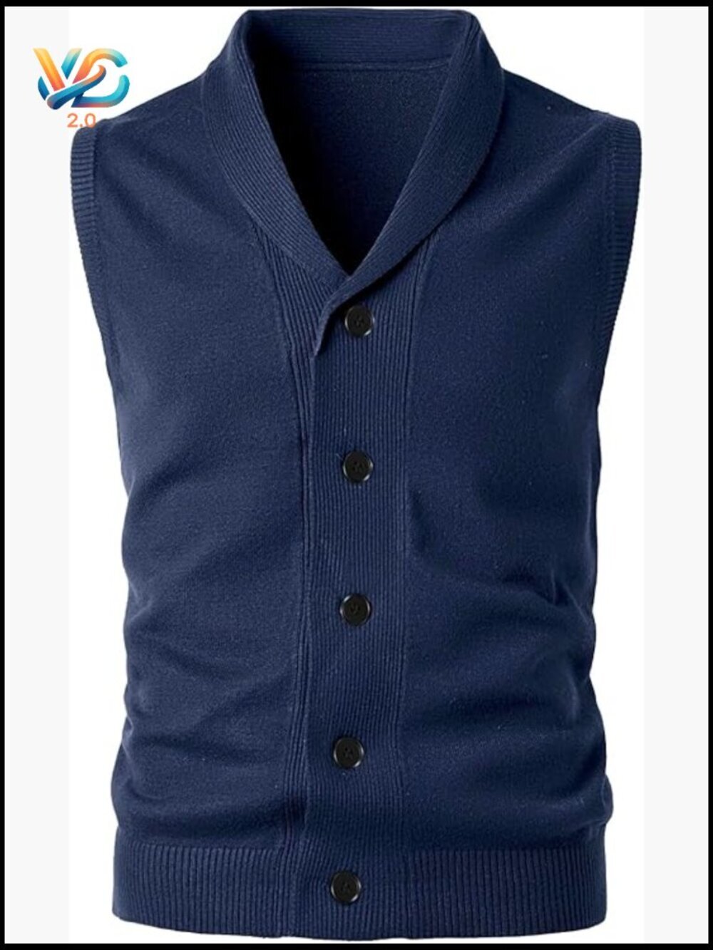 Men's Shawl Collar Sweater Vest Sleeveless Knit Cardigan Casual